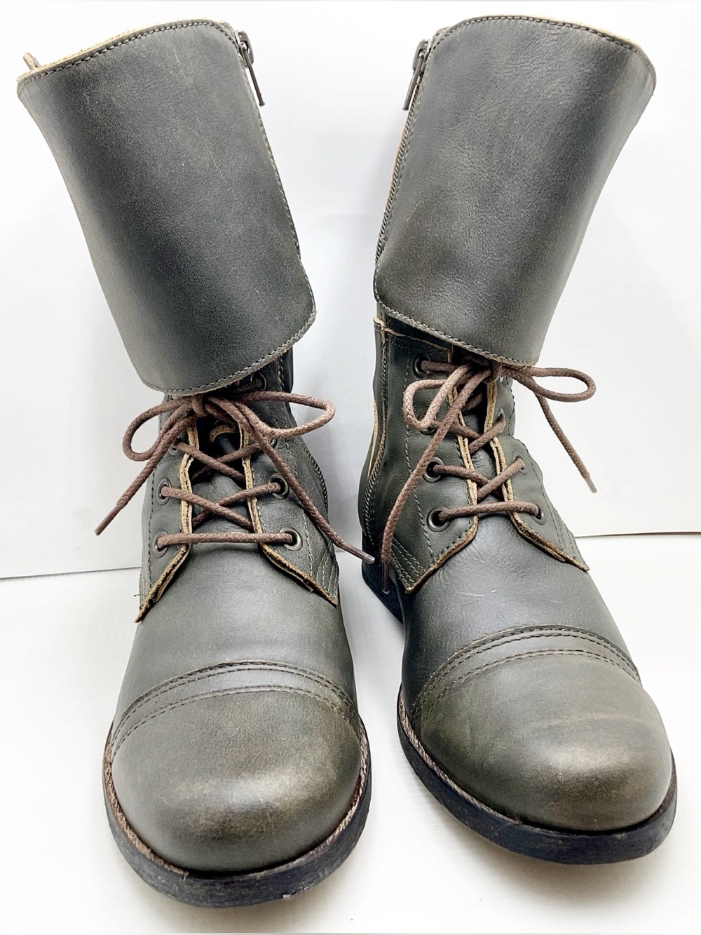 {Matisse} Lance Olive Combat Lace-Up Buckle Boots - Picture 7 of 13